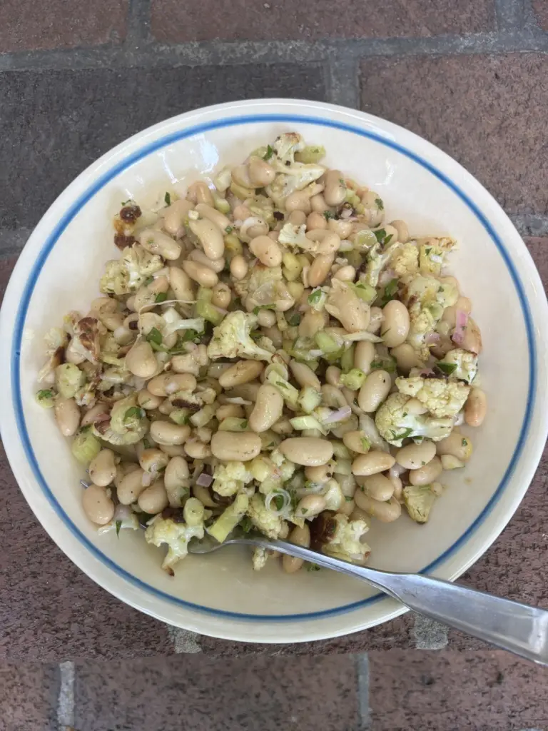 White Bean Salad With Roasted Cauliflower